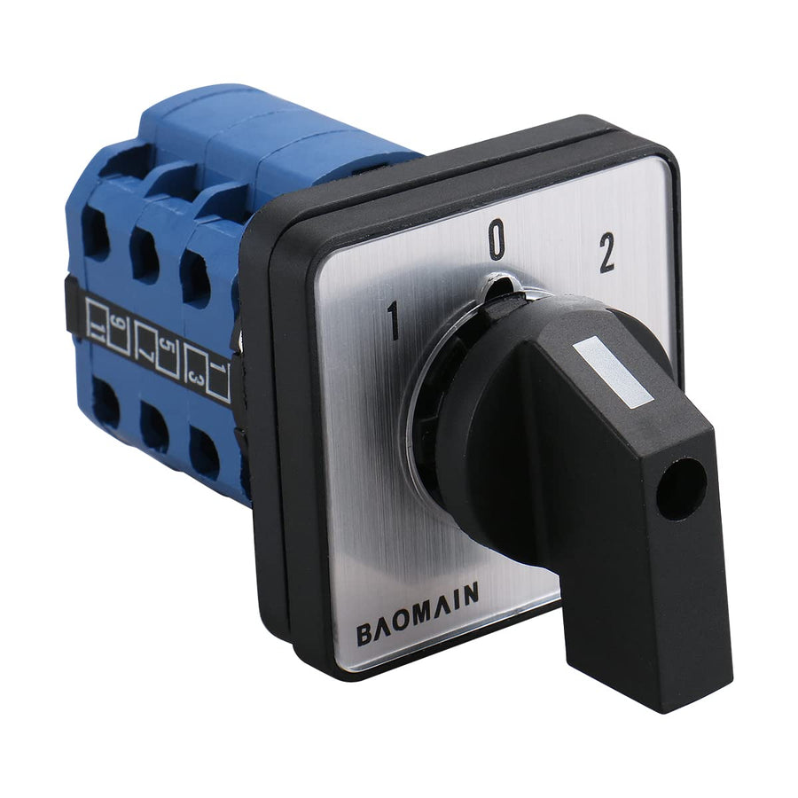 660V 20A On-Off-On 3 Positions 12 Terminals Changeover Control Rotary Cam Switch SZW26-20/D303.3