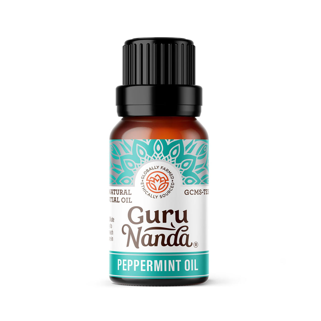 GuruNanda Pure Essential Oil Peppermint 0.5 Oz.