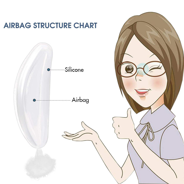 SMARTTOP 10PAIRS Air Chamber Anti-Slip Eyeglasses Nose 