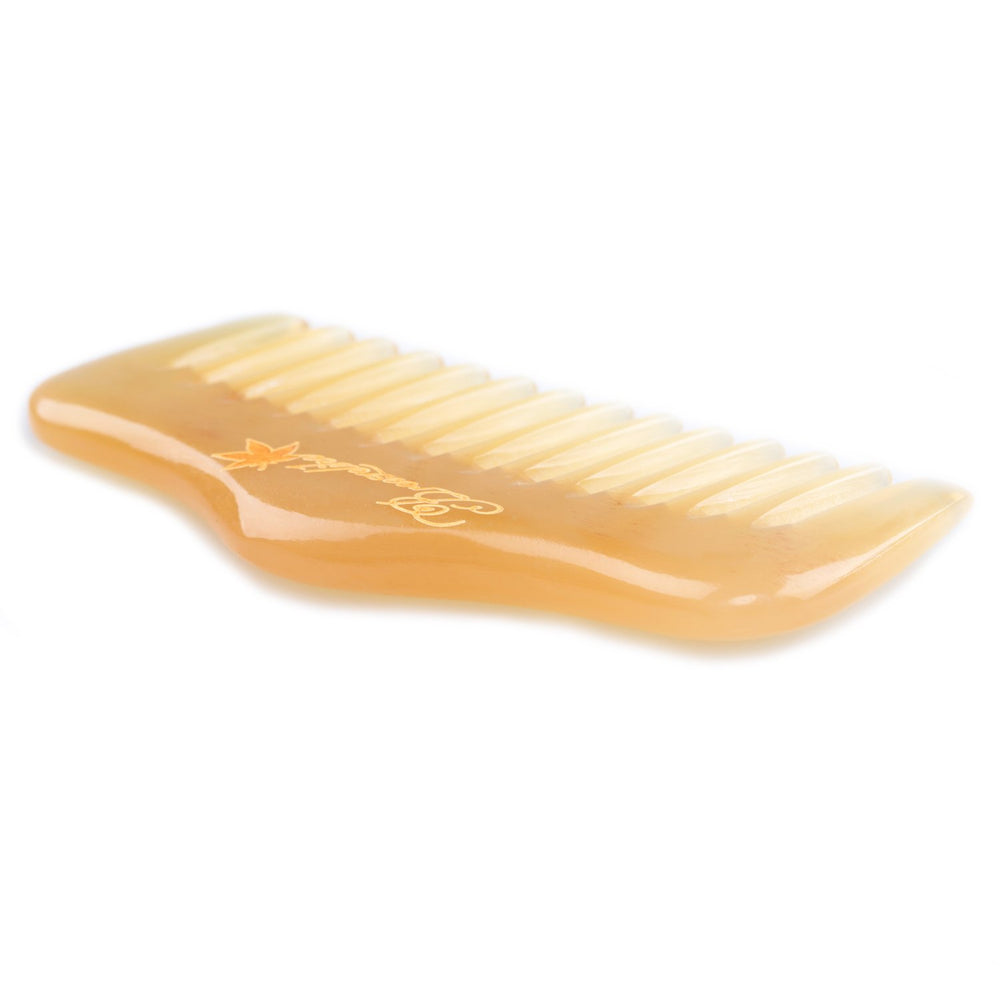 No Static Mini Hill Shaped Sheep Horn Pocket Wide Tooth Comb