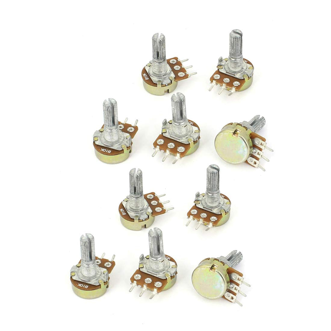 HiLetgo 20pcs WH148 Single-Joint Potentiometer 1K B1K Variable Resistors 15mm Shaft 3Pins 1K Ohm Potentiometer