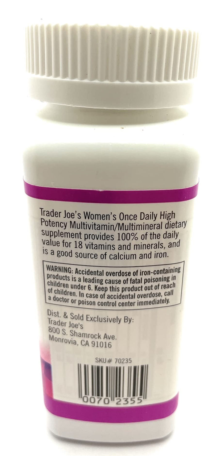 Womens Once Gluten Free Daily High Potency Multivitamin &amp; Multimineral Supplement 60 Tablets by Trader Joe&#39;s(Pack of 1)