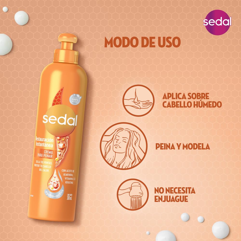 S.O.S. Reconstruccion Estructural Con Bio Keratina Crema Para Peinar (Styling Hair Cream Structural Reconstruction) 300 Ml
