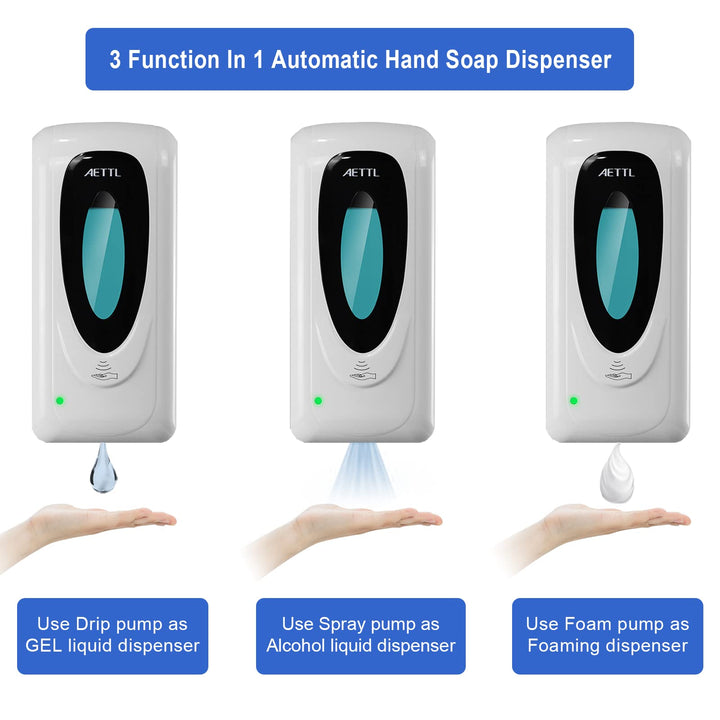 Touchless Automatic Foaming Hand Soap Dispenser Wall Mount, Motion Sensor Foam Liquid Refill Bottle Sanitizer Dispensing for Bathroom Kitchen Home Farmhouse Station