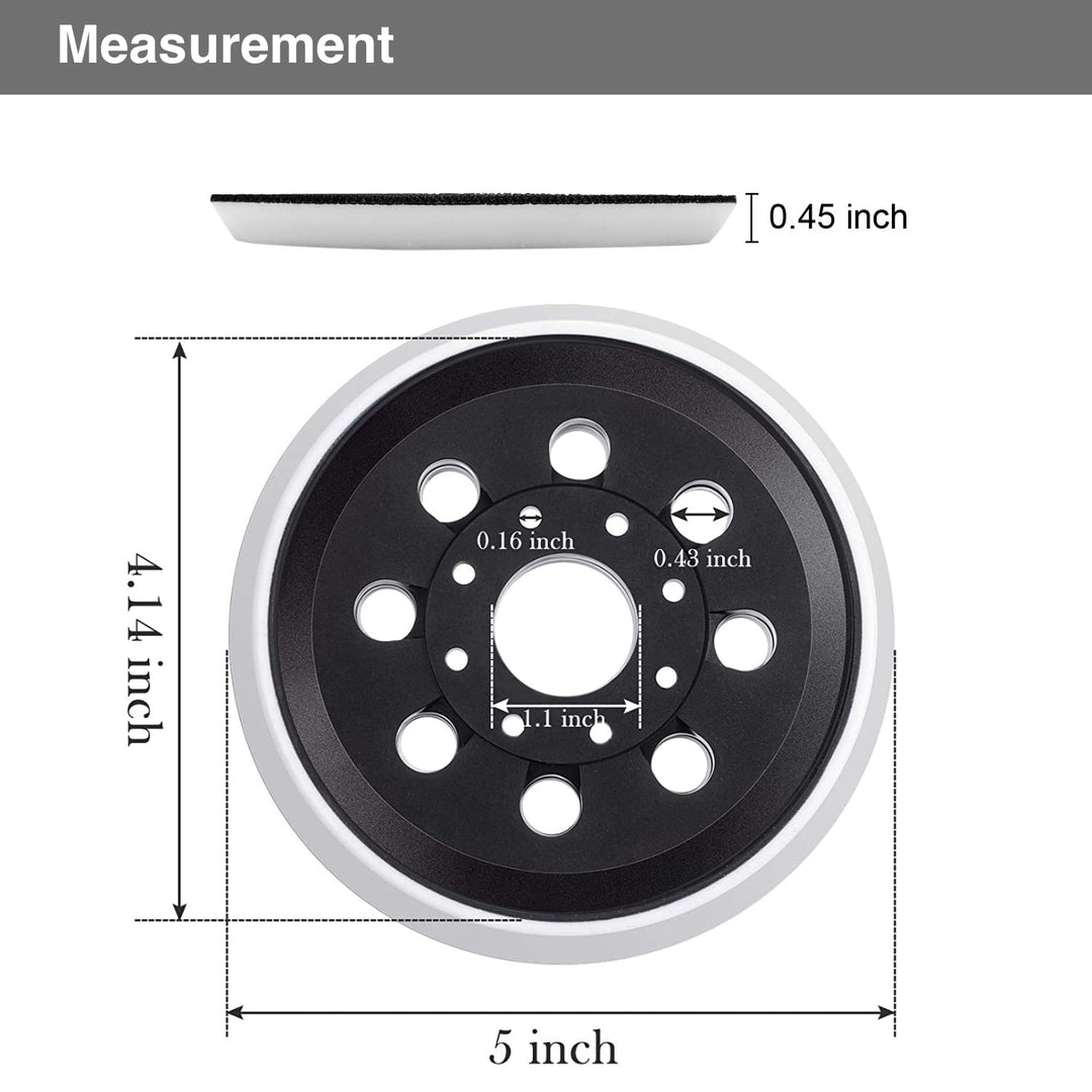 5 Inch RS035 Hook and Loop Replacement Sander Pad, Compatible with Bosch Random Orbital Sander ROS20VS and ROS10