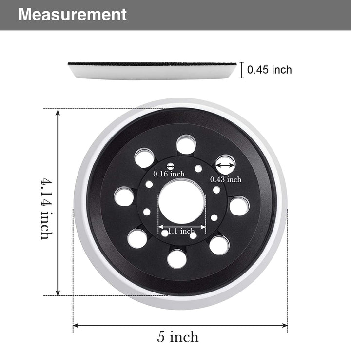 5 Inch RS035 Hook and Loop Replacement Sander Pad, Compatible with Bosch Random Orbital Sander ROS20VS and ROS10