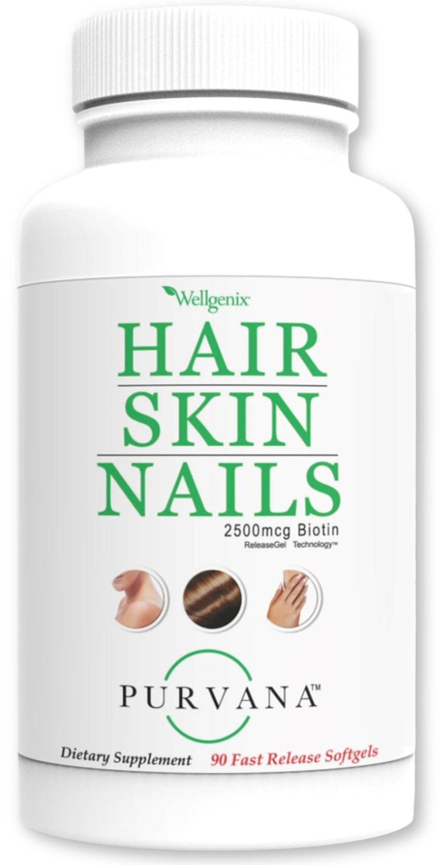 Wellgenix Purvana Hair, Skin, and Nails - One a Day Sof
