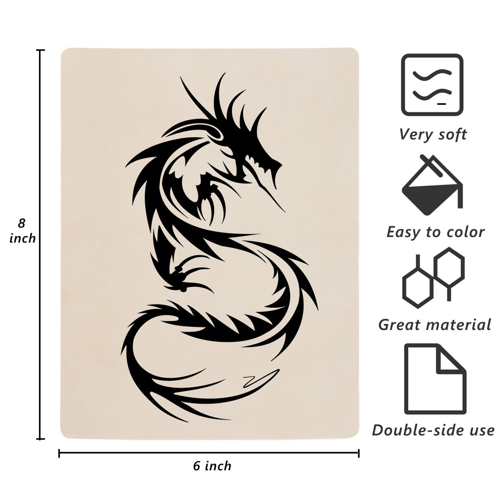 10Pcs Tattoo Practice Skin, Blank Tattoo Skin Practice Fake Practice Skin For Tattooing Double Sides 8x6 For Microblading Supply Tattoo Supplies