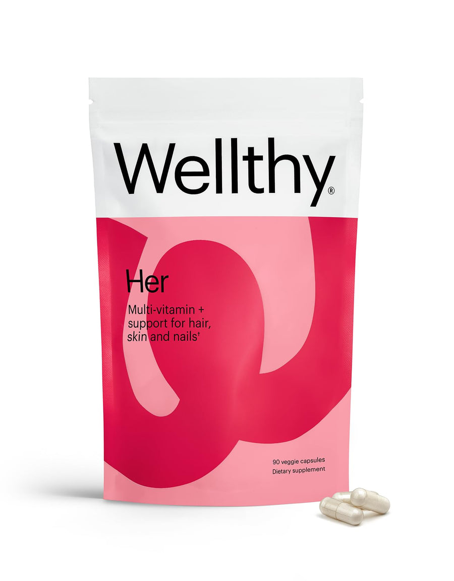 Her Women's Daily Vegan Multivitamin for Women, Natural Ingredients for Healthy Hair, Skin, & Nails with Essential Micronutrients (30 Day)