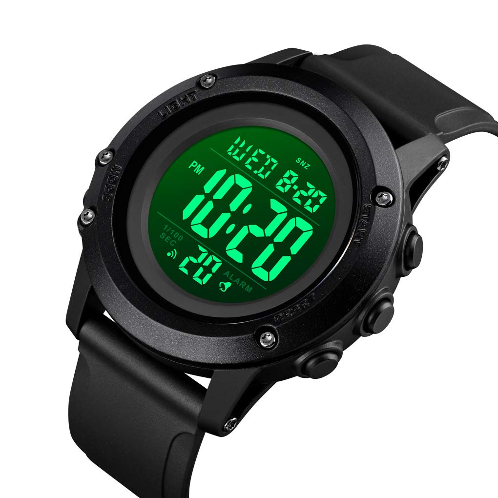 Men&#39;s Digital Sports Watch Large Face Waterproof Wrist Watches for Men with Stopwatch Alarm LED Back Light