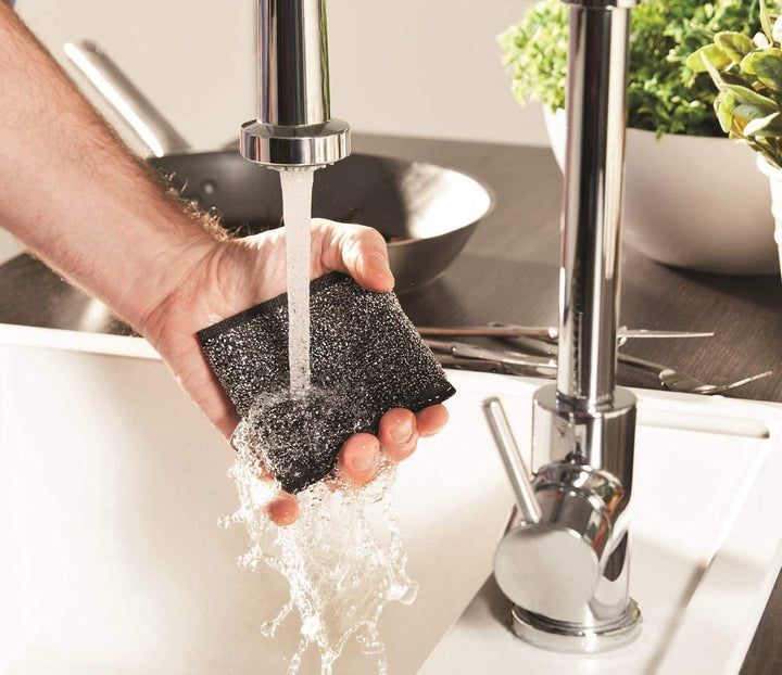 Vileda Glitzi Power Inox Steel Sponge for Stubborn Dirt, 2Pieces
