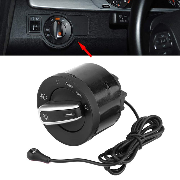 Auto Headlight Switch, Keenso Light Sensor Headlight Switch Button Module 1Z0941431K for VW MK5 MK6 Jetta Tiguan Passat