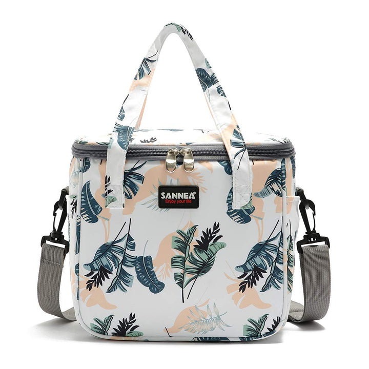 Reusable Insulated Thermal Lunch Bag Cute Lunch Box for Teens Boys Girls Adult Women Work School Outdoor Travel Picnic Beach BBQ party (Leaves)