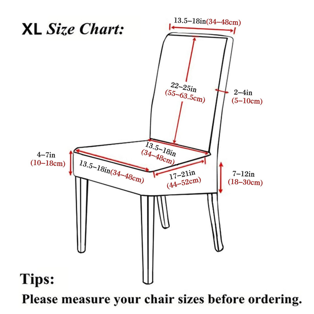 Stretchy Dining Chair Covers, XL/Oversized Removable Wa