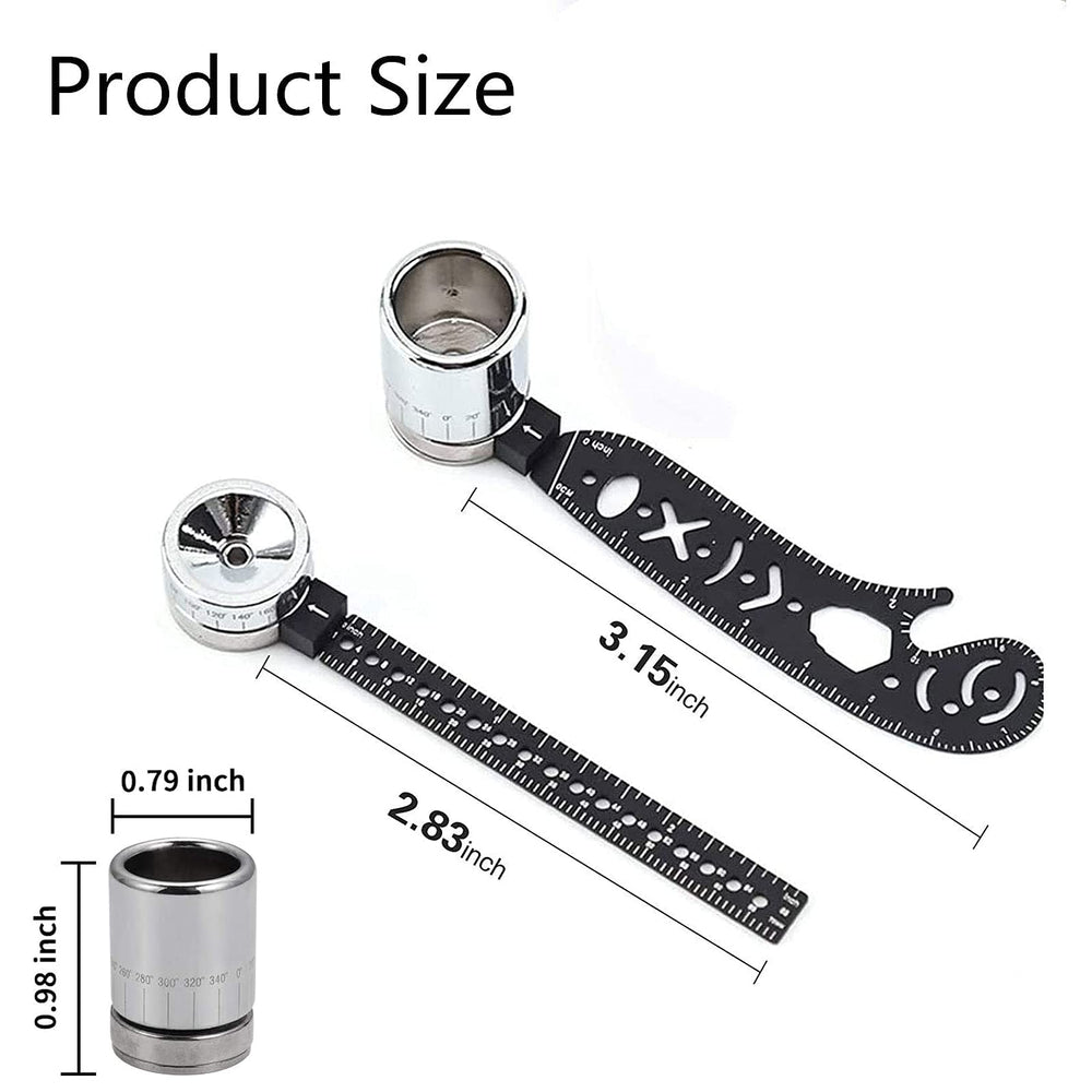 Multi-Function Drawing Tool Versatile Magcon Design Drawing Tool Mini Compass Protractor Combo for Notepad Designers Artists Architects