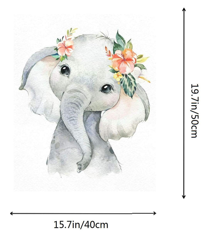 Elephant Paint by Number Kits for Adults Kids Baby Elephant Paint by Numbers DIY Painting Elephant Baby Acrylic Painting Kits Animals DIY Canvas Painting by Number Home Wall Decor 16x20In