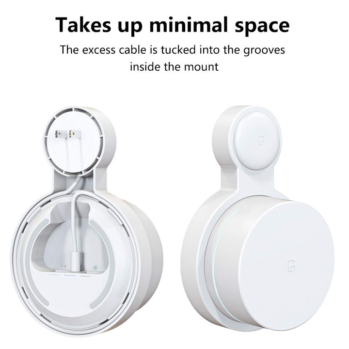Outlet Wall Mount for Google WiFi AC1200, No Messy Wires Space Saving Easily Be Moved Outlet Mount for Google Mesh WiFi Router, Best Design for Winding Power Cord (3 Pack)