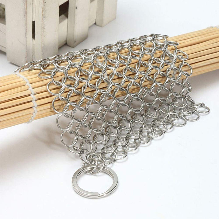 Stainless Steel Cast Iron Cleaner, 10x10cm Chainmail Sc