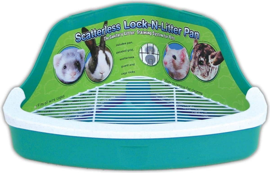 Plastic Scatterless Lock-N-Litter Small Pet Pan (Colors May Vary)