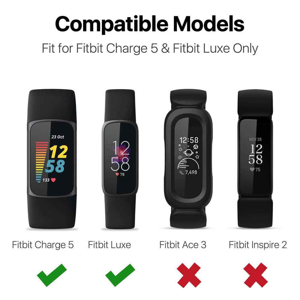 TNP Charger Cable, Charging Cable for Fitbit Luxe/Fitbit Charge 5-3FT Replacement Charger, USB Charging Cord Accessories with Reset Button for Fitbit Fitness Heart Rate Tracker Watch, Black