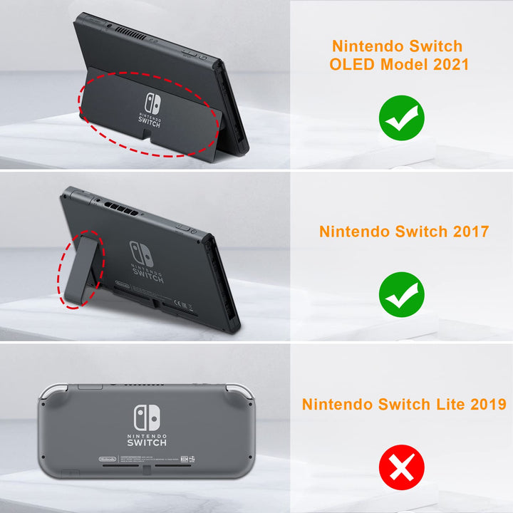 Slim Carrying Case for Nintendo Switch OLED Model 2021/Switch 2017 - [Slim Fit] Shockproof Protective Travel Storage Bag w/10 Game Cartridges for Switch Console Joy-Con, Gray