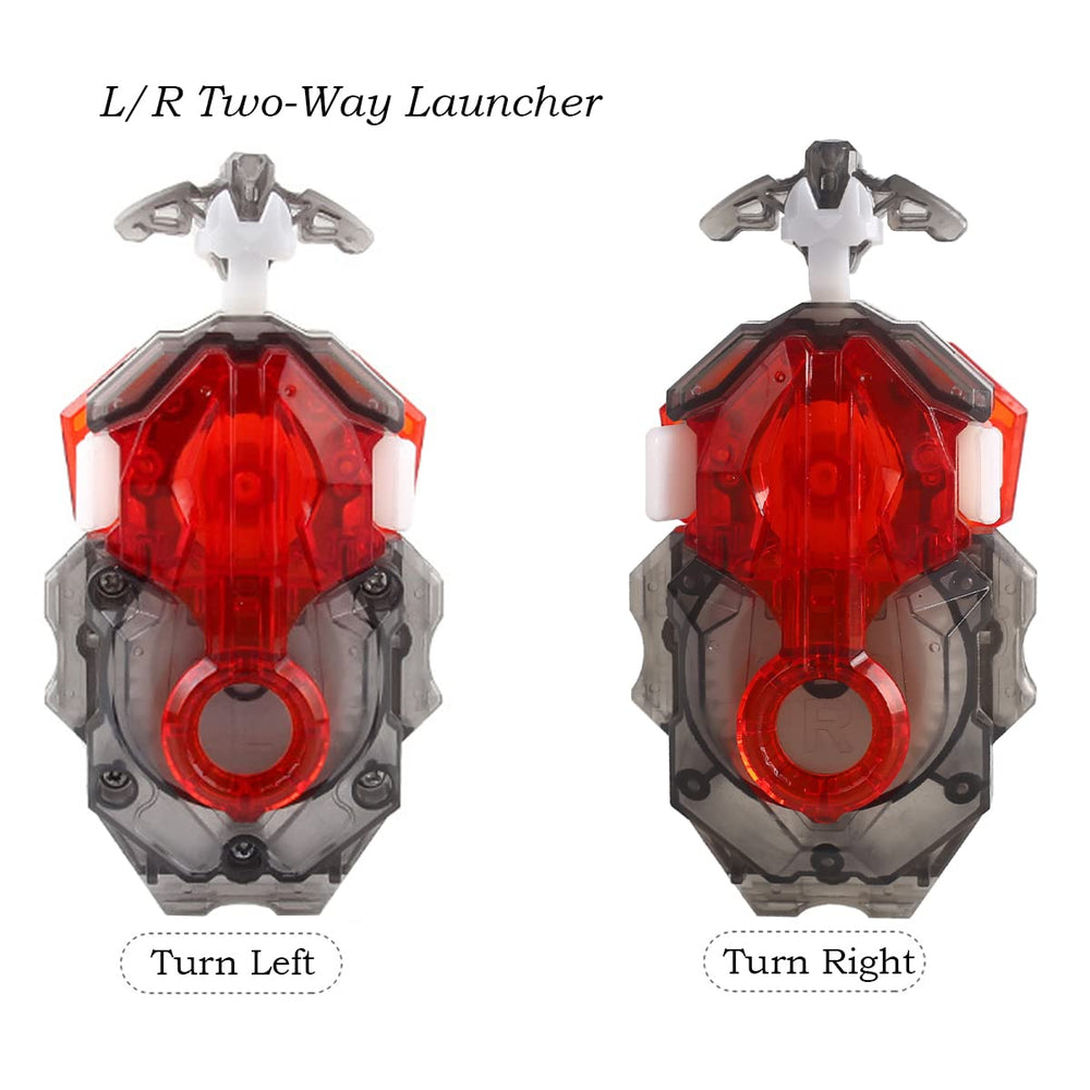 Battling Tops Burst Launcher B-184,L/R Two-Way Launcher,DB Layer System Pull-Wire Launcher (Red)