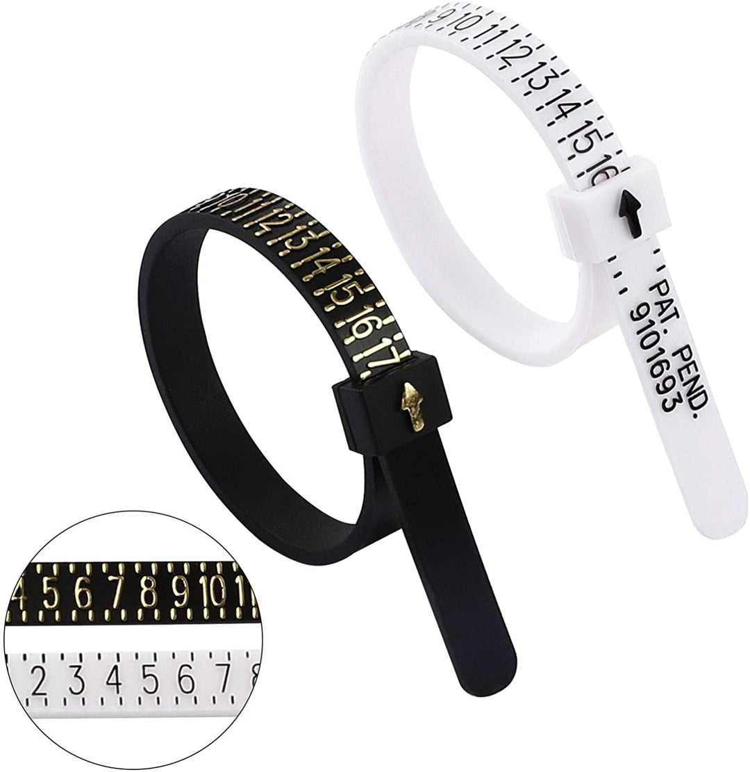 - 2 PCS 1-17 USA Ring Sizer, Measuring Tool Plastic Ring Sizer Measuring Set, Finger Measurer Jewelry Sizing Tools, Gauge Measure Tool Rings Size Tool for Women/Man and Children