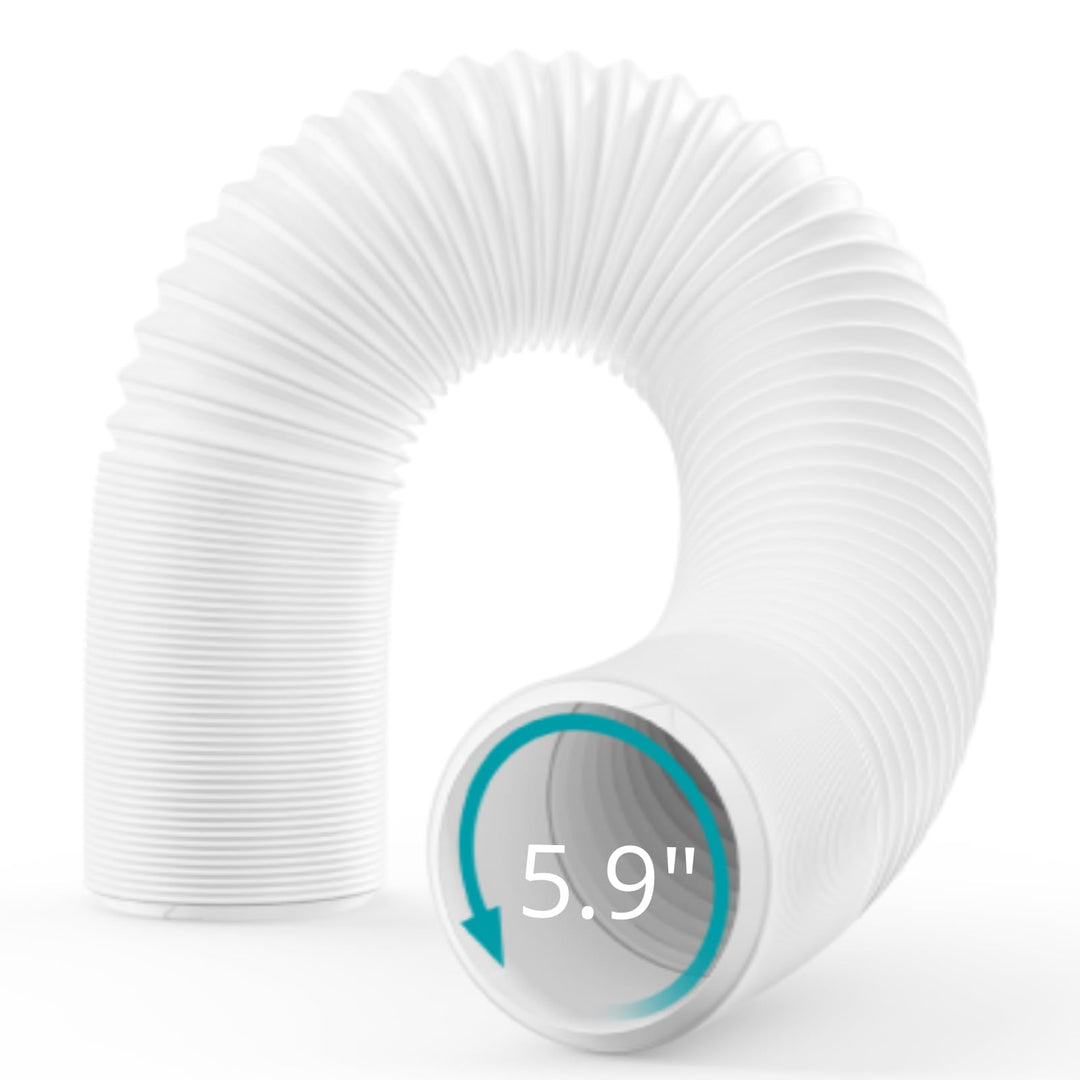 5.9 Inch Portable AC Hose, Air Conditioner Hose Counterclockwise AC Hose Length to 59 Inch, AC Exhaust Vent Hose Compatible with LG Air Conditioner Parts and Many More Portable AC