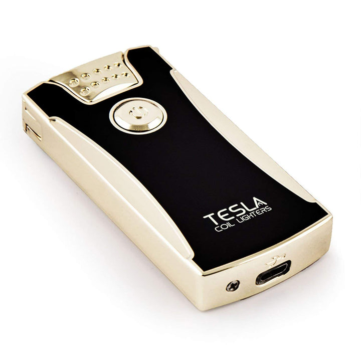™ USB Rechargeable Windproof Dual Arc Lighter (Gold)