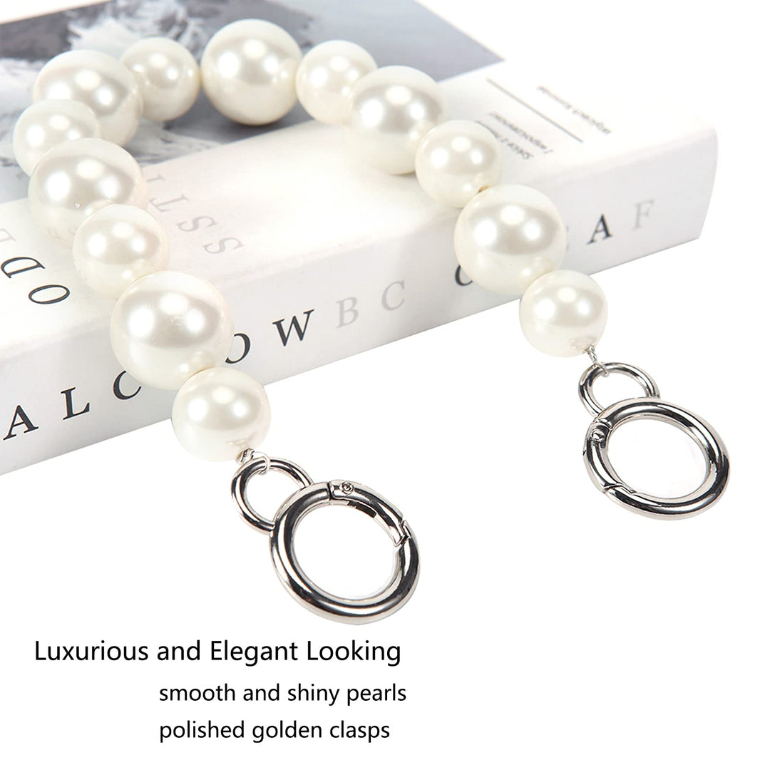 Xiazw Sturdy Large Imitation Pearl Bead Purse Handle St