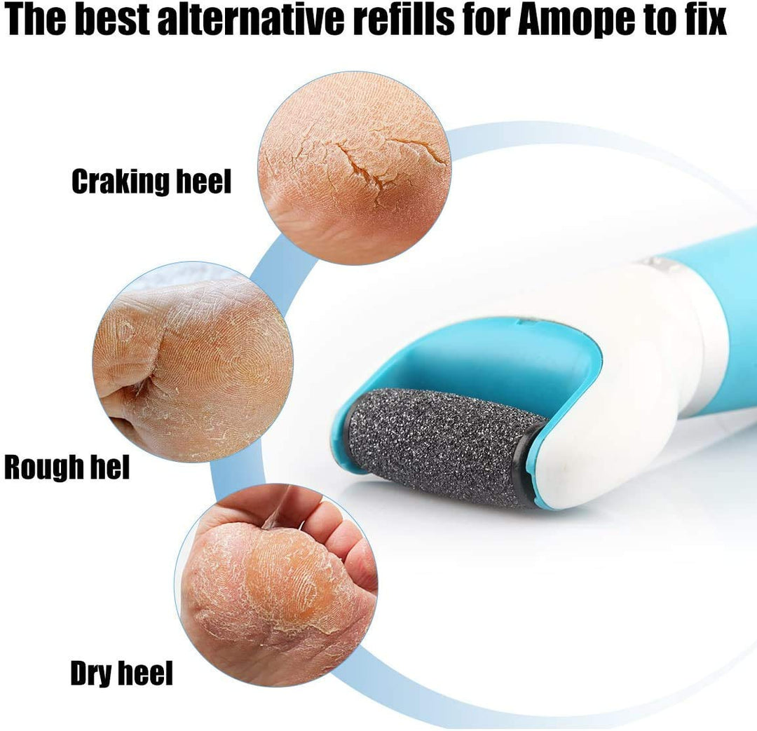 3 Extra &amp; 2 Regular Coarse : 3 Extra Coarse &amp; 2 Regular Coarse Replacement Roller for Amope Electronic Foot File Refill with Diamond Crystals