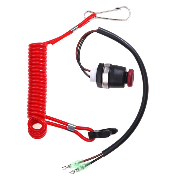 Kill Switch Cord, Outboard Engine Motor Kill Switch &amp; Safety Tether Lanyard for Marine Mercury Tohatsu