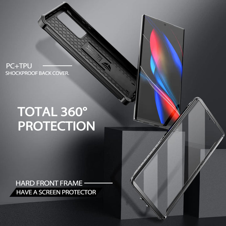 for Samsung Galaxy Note 20 Ultra 5G Case, [Built in Screen Protector and Kickstand] Heavy Duty Military Grade Protection Shockproof Protective Cover for Samsung Galaxy Note 20 Ultra Black