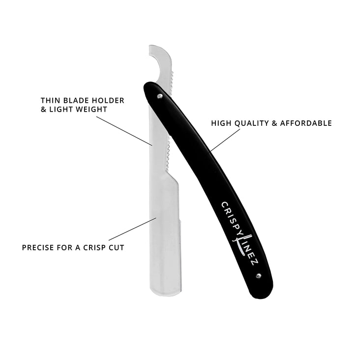 Barber Turkish Razor | Professional Straight Razor (White &amp; Black)