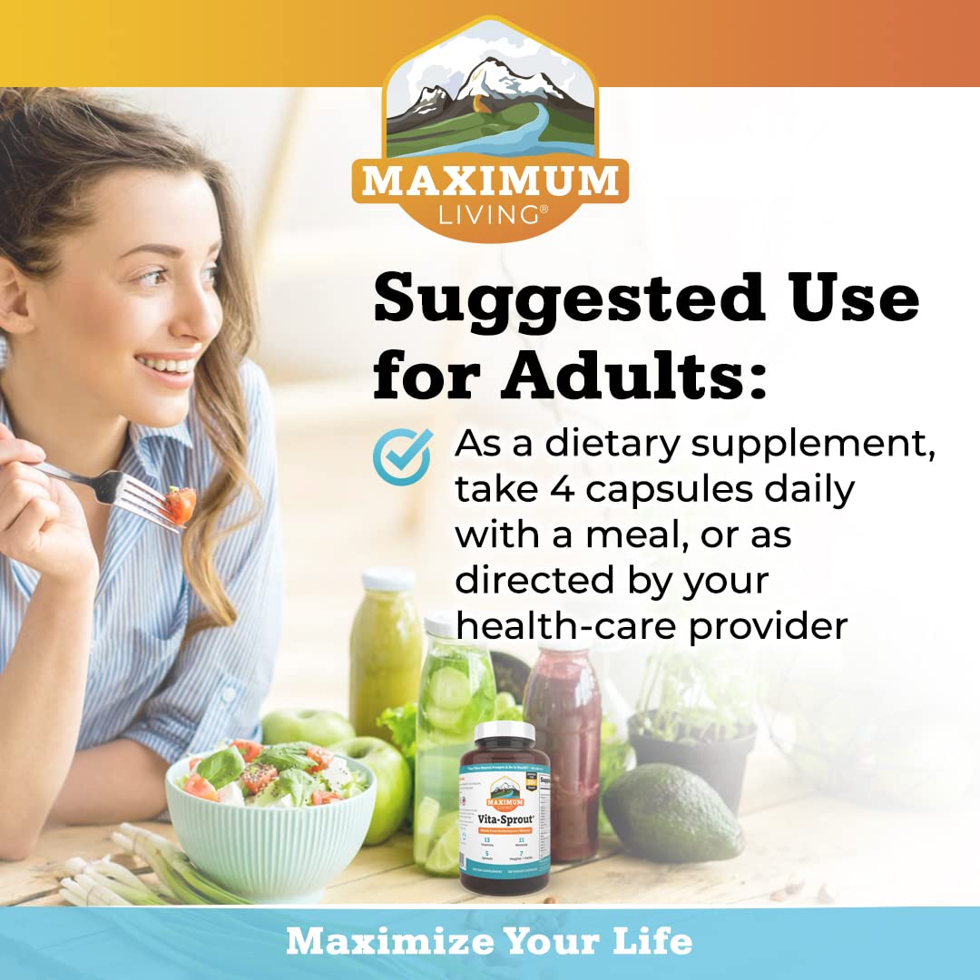 - Vita-Sprout Whole-Food Multivitamin &amp; Phytonutrient Blend - 120 Capsules