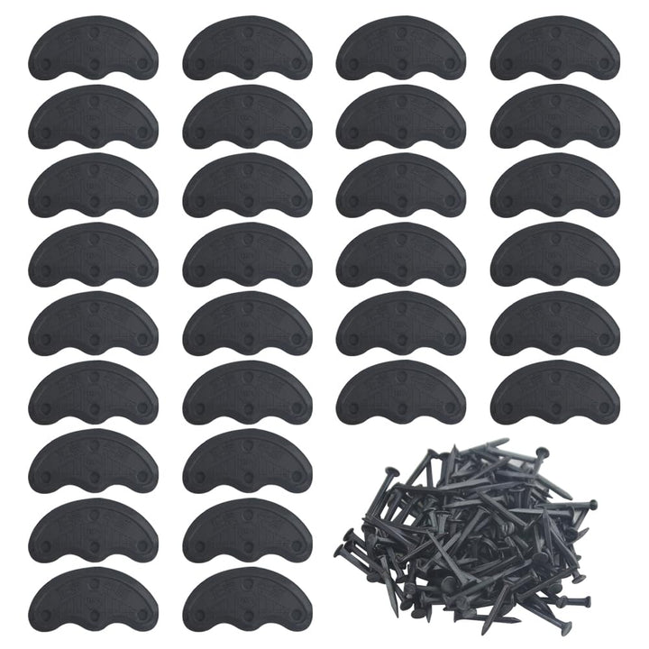 TOVOT 30 pcs Heel Plates Black Shoe Heel Taps Rubber Ti