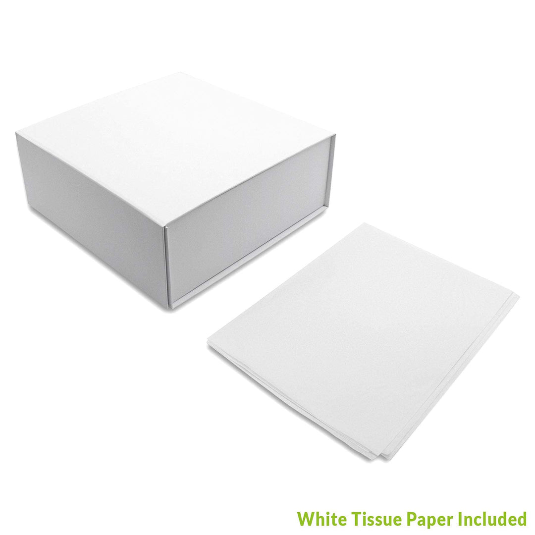 Collapsible Magnetic Front Flap Closure Boxes with Whit