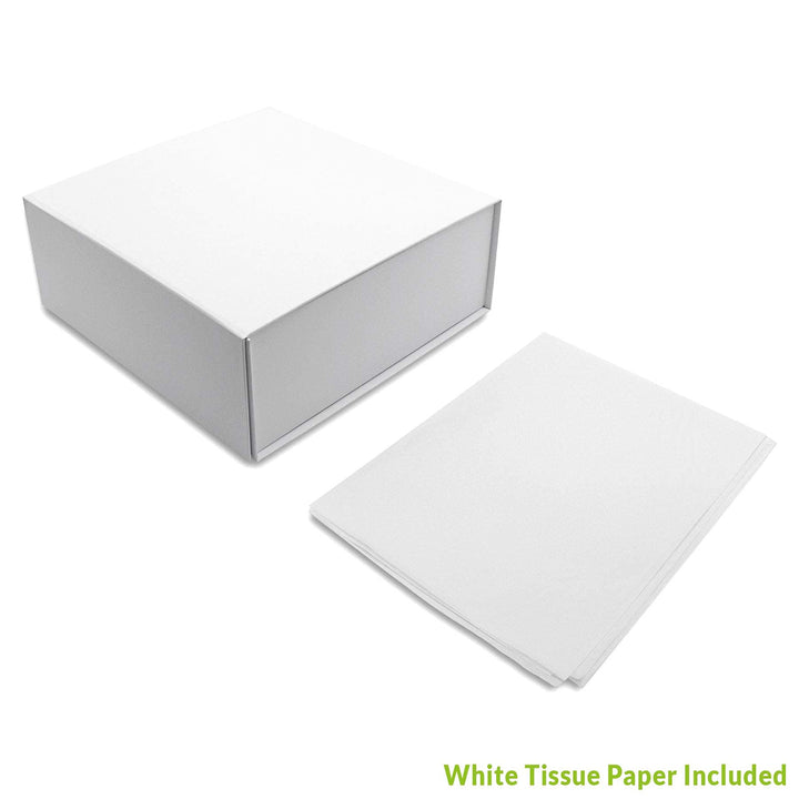 Collapsible Magnetic Front Flap Closure Boxes with Whit