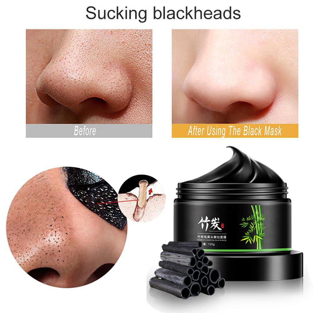 Natural Activated Charcoal Purifying Blackhead Acne Remover Peel-Off Facial Cleaning Black Face Mask Blackhead Remover Mask For Men