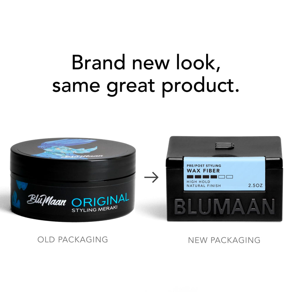 Original Styling Meraki - Men's Wax Fiber Hair Styler for All-Day Hold - Adds Volume & Controls Hair - Natural Finish with Heat Protectant - Great For All Hair Types - 2.5 oz (74 ml)