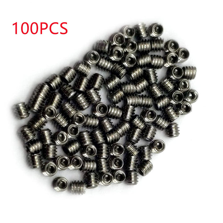 M2 x 2mm Flat Point Screws, Hex Socket Set Screws, Metric Grub Screws, A2-70, DIN914 Stainless Steel, 100Pcs