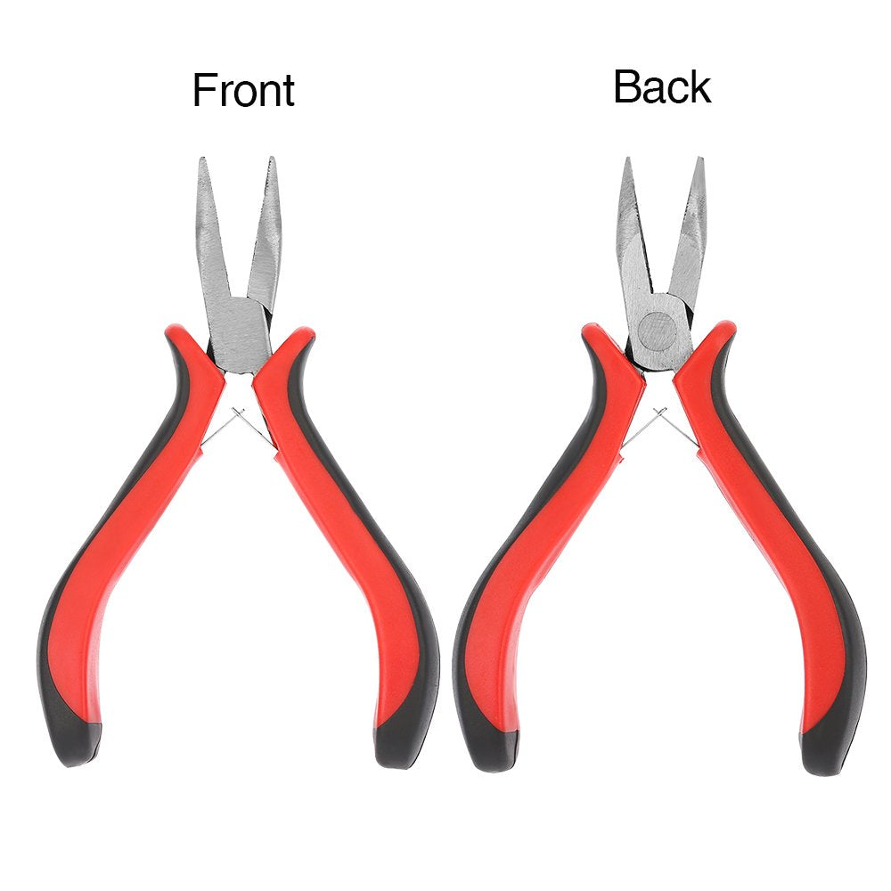 # 1: 1 Set Hair Extension Tool Kit Plier Hook Pulling Needle 200Pc Micro Silicone Link Rings Beads for Professional Hair Styling Tools Accessory (# 1)