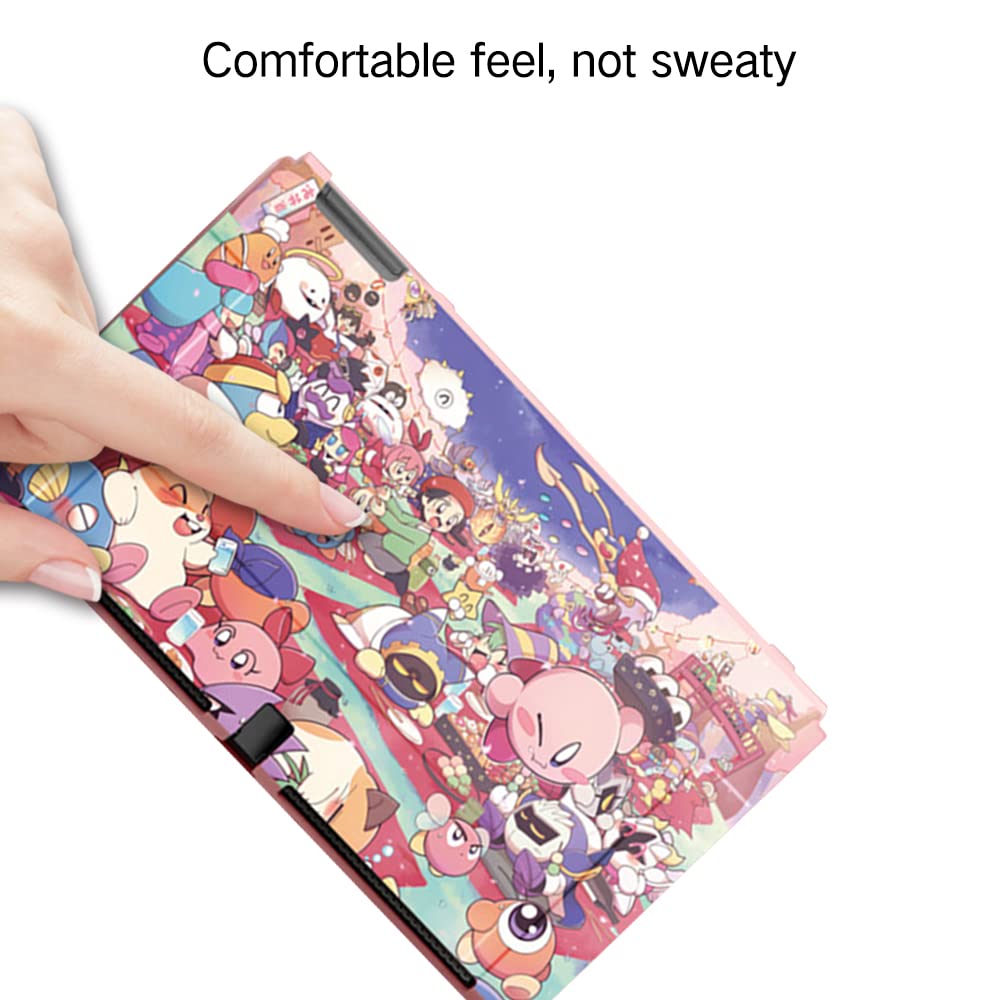 Cute Protective Case Compatible with Nintendo Switch OLED, Kawaii Soft Slim Cover, Hard Shell Dockable Case for NS Console and Joy-Con Controllers - Shock-Absorption Anti-Scratch, KB