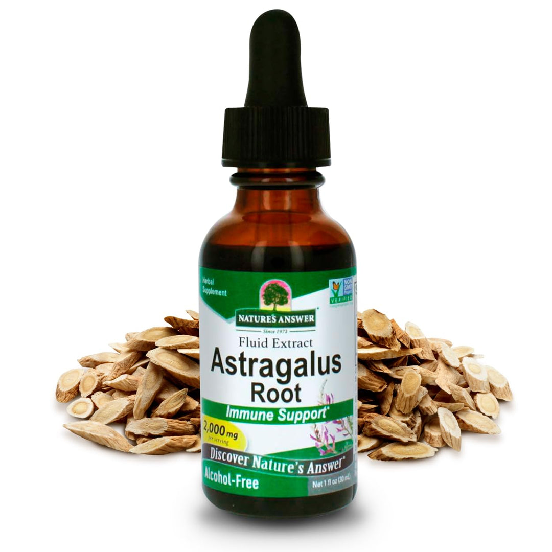 Nature&#39;s Answer Astragalus Root 1oz Extract | Promotes Overall Wellbeing | Super Concentrated 2000mg | Alcohol-Free, Gluten-Free, Kosher Certified &amp; No Preservatives | Single Count