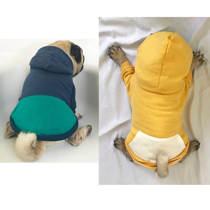 meioro Dog Clothes Hoodies Pet Cat Warm Soft Cotton Zip
