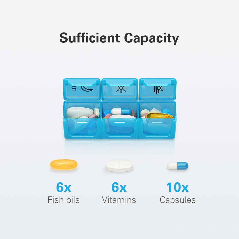 Weekly 7 Day Pill Organizer, Pill Box 3 Times a Day wit