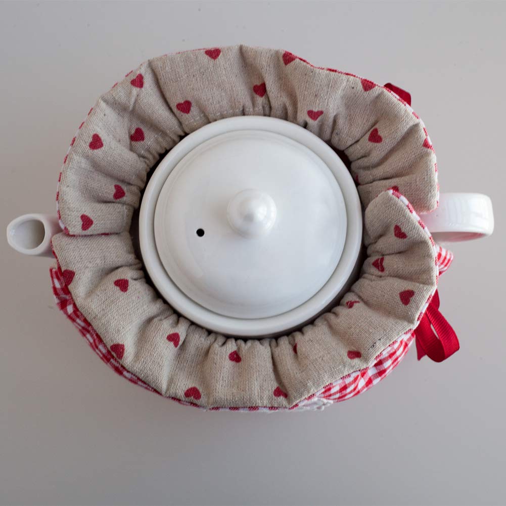 Tea Cosy - Cotton Printed Tea Cosy, Kitchen Tea Pot Dust Cover, Breakfast Warmer, Insulation and Keep Warm, Color#4