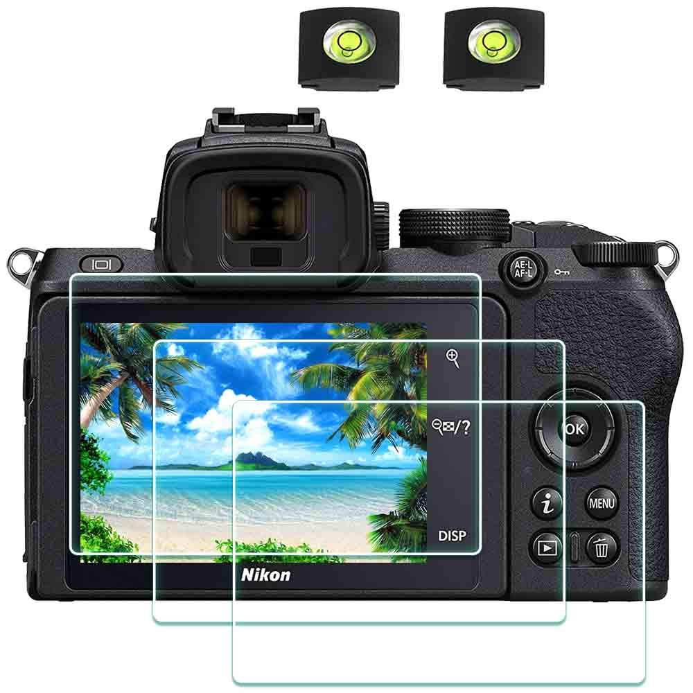 Z50 Screen Protector for Nikon Z 50 Z50 Mirrorless Digital Camera &amp; Hot Shoe Cover, 0.3mm 9H Hardness Tempered Glass Saver Anti-Scrach Anti-Fingerprint Anti-Bubble Anti-Dust [2+3Pack]