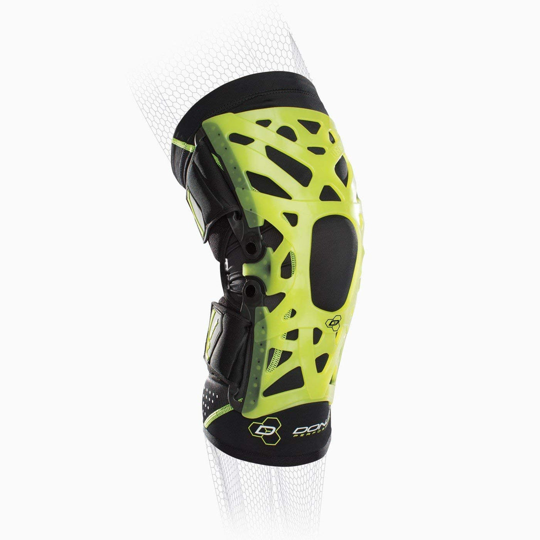 WEBTECH Knee Support Brace with Compression Undersleeve: Slime Green, Large