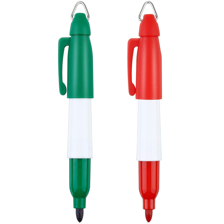 2 Pieces Golf Ball Line Liner Drawing Marking Alignment Putting Tool and 2 Pieces Golf Ball Marker Pen, 4 Pieces Totally (Green)